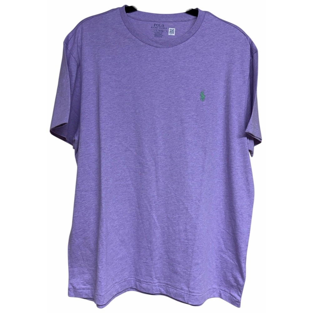 Polo Ralph Lauren Crew Neck Modern Classic-Fit T-Shirt Purple Men's Size Large